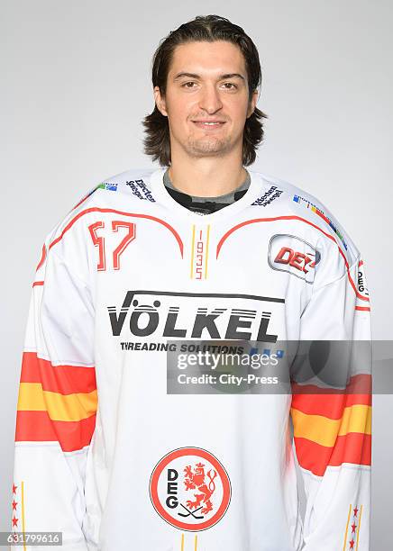 Daniel Weiss of the Duesseldorfer EG during the portrait shot on August 14, 2016 in Duesseldorf, Germany.
