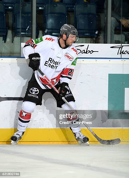 Max Reinhart of the Koelner Haien during the action shot on September 9, 2016 in Nuremberg, Germany.