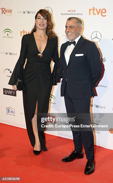 Raquel Revuelta and Paco Cerrato attend the Jose Maria Forque Awards 2016 at Teatro de la Maestranza on January 14, 2017 in Seville, Spain.