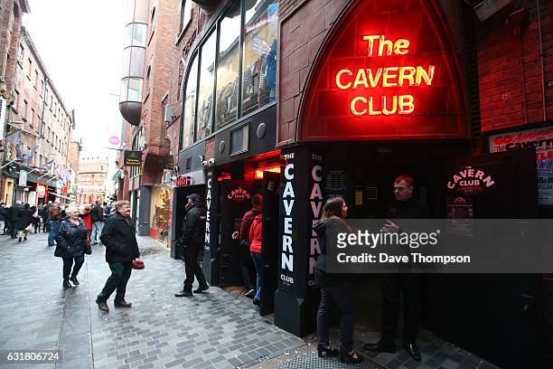 General view of the inside of The Cavern Club following the unveiling of statue in memory of Cilla Black at The Cavern Club on January 16, 2017 in...