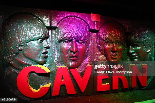 General view of the inside of The Cavern Club following the unveiling of statue in memory of Cilla Black at The Cavern Club on January 16, 2017 in...