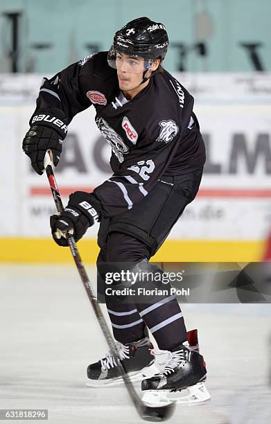 Oliver Mebus of the Thomas Sabo Ice Tigers Nuernberg in action during the action shot on september 9, 2016 in Nuernberg, Germany.