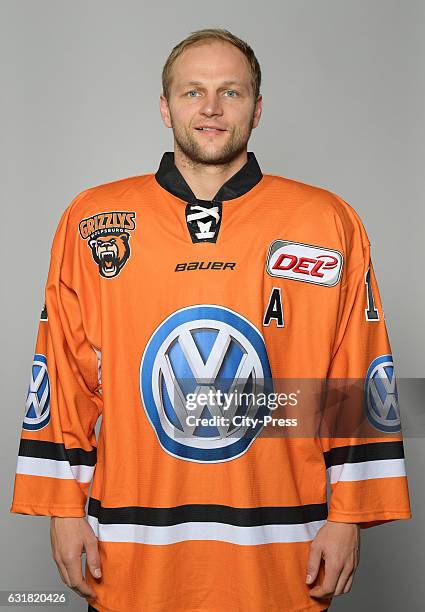 Sebastian Furchner of the Grizzlys Wolfsburg during the portrait shot on September 4, 2016 in Wolfsburg, Germany.