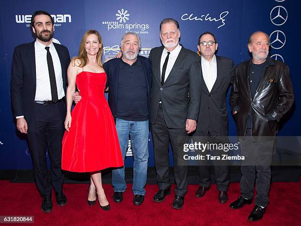 Artistic director at the Palm Springs International Film Festival Michael Lerman, actress Leslie Mann, actor Robert De Niro, director Taylor...