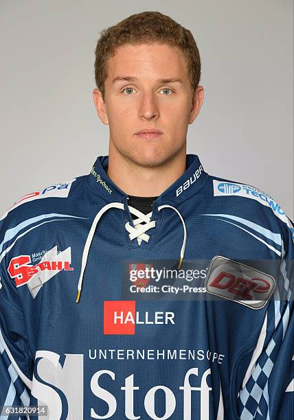 Michael Connolly of the Straubing Tigers during the portrait shot on August 19, 2016 in Straubing, Germany.