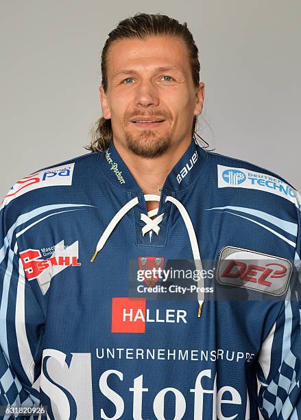 René Roethke of the Straubing Tigers during the portrait shot on August 19, 2016 in Straubing, Germany.