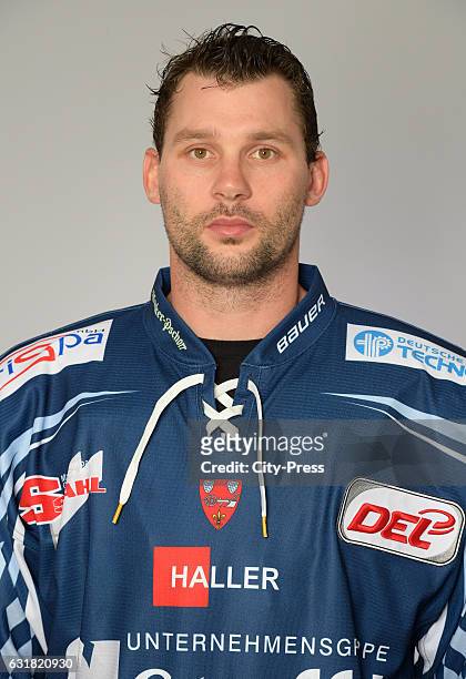 Dylan Yeo of the Straubing Tigers during the portrait shot on August 19, 2016 in Straubing, Germany.
