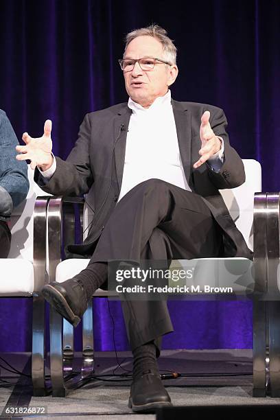 Producer and director, Jacques Pépin: The Art of Craft Peter L. Stein of 'AMERICAN MASTERS Chefs Flight' speaks onstage during the PBS portion of...