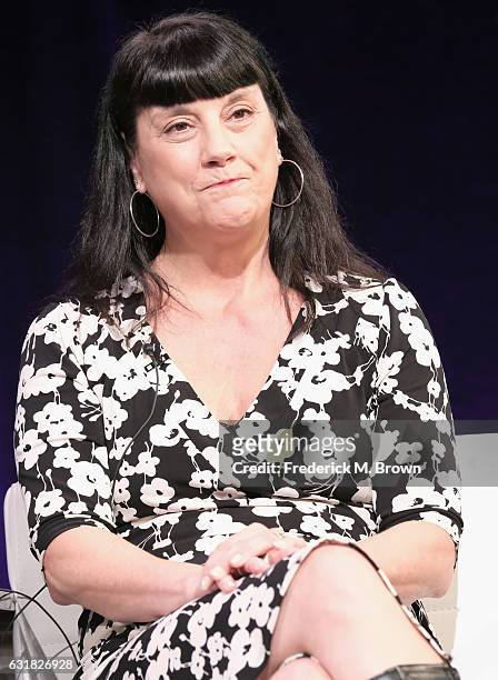 Producer and director, James Beard: Americas First Foodie Beth Federici of 'AMERICAN MASTERS Chefs Flight' speaks onstage during the PBS portion...