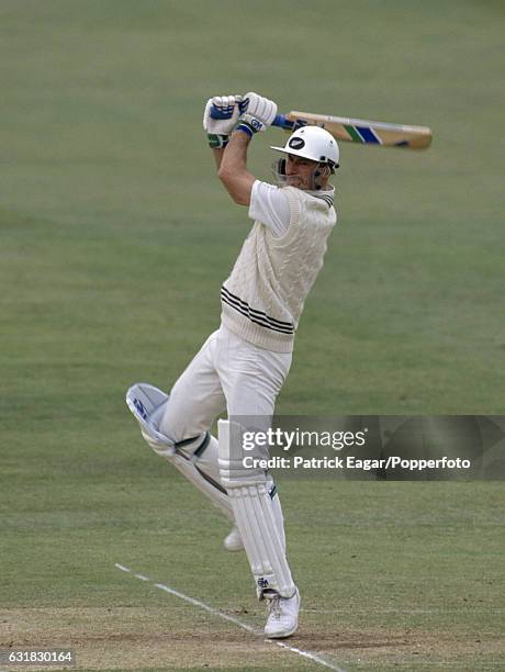 Richard Hadlee batting for New Zealand during his innings of 86 in the 2nd Test match between England and New Zealand at Lord's Cricket Ground,...