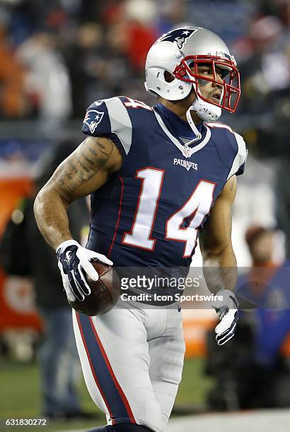 New England Patriots wide receiver Michael Floyd during an AFC Divisional Playoff game between the New England Patriots and the Houston Texans on...