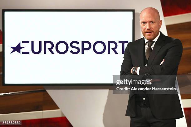 Matthias Sammer poses during a photocall at Eurosport studios on January 16, 2017 in Munich, Germany.