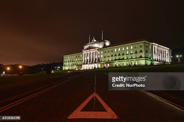 View of Stormont Parliament of Northern Ireland on the day when the Northern Ireland Secretary James Brokenshire announced a snap Stormont Assembly...