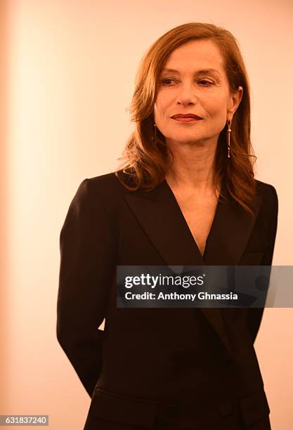 Isabelle Huppert is honored with the French Film Award by Unifrance at Ministere de la Culture on January 16, 2017 in Paris, France.