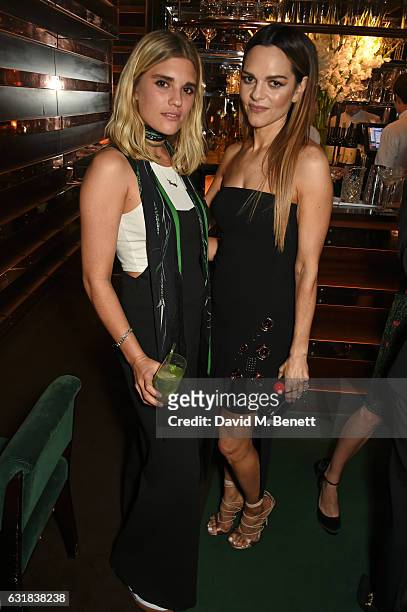 Tigerlily Taylor and Maria Hatzistefanis attend the Rodial dinner hosted by Poppy Delevingne and Maria Hatzistefanis at Casa Cruz on January 16, 2017...