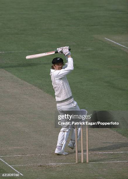 John Wright batting for New Zealand during the 1978 tour of England, circa July 1978.