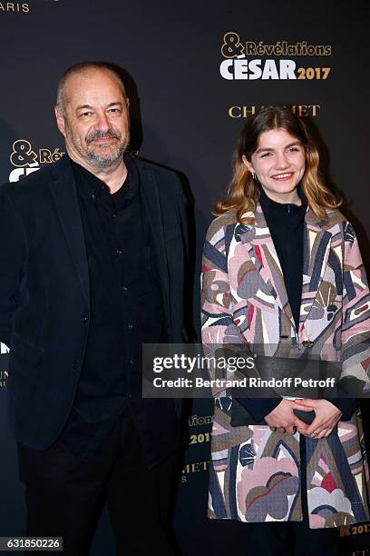 Revelation for "Keeper", Galatea Bellugi and her sponsor Jean-Pierre Jeunet attend the "Cesar - Revelations 2017" Photocall and Cocktail at Chaumet...