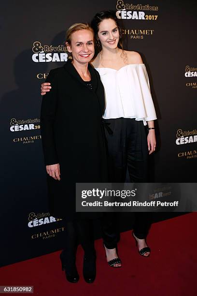 Revelation for "Le ciel Attendra", Noemie Merlant and her sponsor Sandrine Bonnaire attend the "Cesar - Revelations 2017" Photocall and Cocktail at...