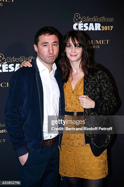 Revelation for "Chouf", Sofian Khammes and his sponsor Judith Chemla attend the "Cesar - Revelations 2017" Photocall and Cocktail at Chaumet on...