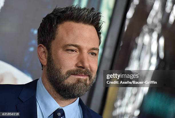 Actor Ben Affleck arrives at the Premiere of 'Live By Night' at TCL Chinese Theatre on January 9, 2017 in Hollywood, California.