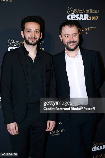 Revelation for "La fine equipe", William Legbhil and his sponsor Riad Sattouf attend the "Cesar - Revelations 2017" Photocall and Cocktail at Chaumet...