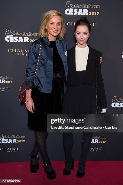 Noemie Saglio and Anastasia Shevtsova attends the 'Cesar - Revelations 2017' on January 16, 2017 in Paris, France.