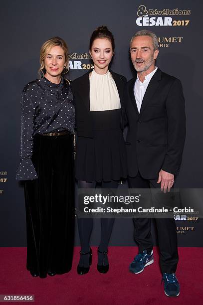 Valerie Muller, Anastasia Shevtsova and Angelin Preljocaj attend the 'Cesar - Revelations 2017' on January 16, 2017 in Paris, France.