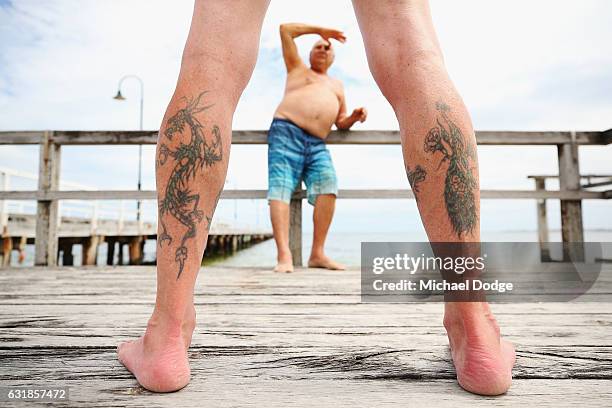 Beach goers enjoy the atmosphere at South Melbourne Beach on January 17, 2017 in Melbourne, Australia. Temperatures reached above 30 degrees celsius...