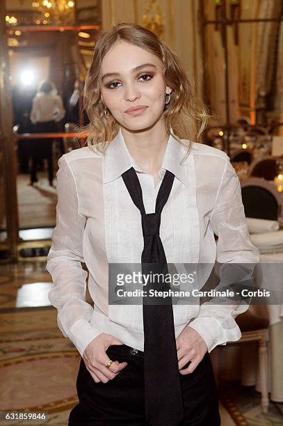 Lily Rose Depp attends the 'Cesar - Revelations 2017' at 'Les Salons Chaumet' on January 16, 2017 in Paris, France.