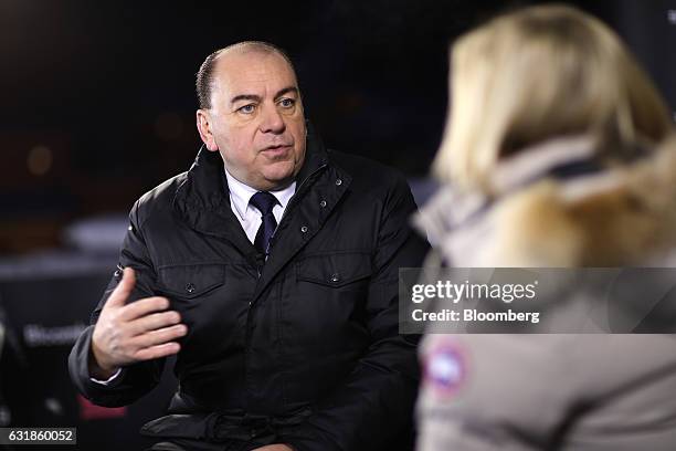 Axel Weber, chairman of UBS Group AG, speaks during a Bloomberg Television interview at the World Economic Forum in Davos, Switzerland, on Tuesday,...