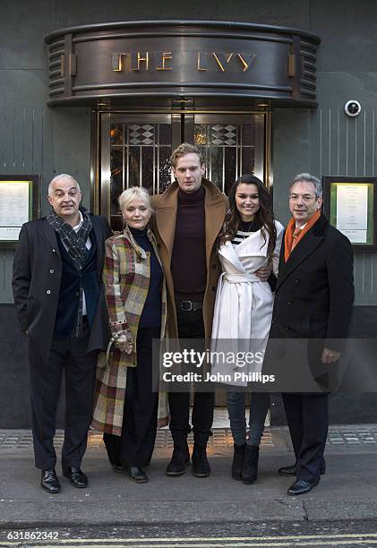 Robert Davis, Miranda Richardson, Samantha Barks, Jack Fox and Fernando Peire attend 100 Years Of The Ivy Celebrated by Unveiling Of Green Plaque -...