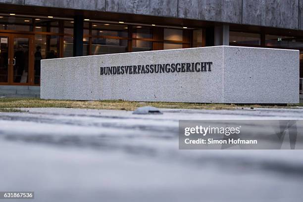 General view at the German Federal Constitutional Court to hear the court's verdict on whether to ban the far-right NPD political party on January...