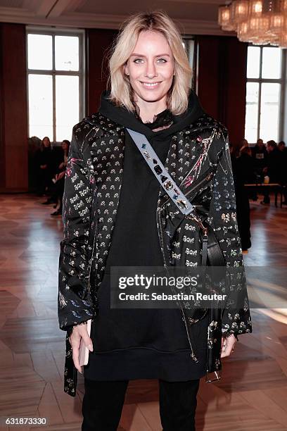 Lisa Hahnbueck attends the Antonia Goy defile during the Der Berliner Mode Salon A/W 2017 at Kronprinzenpalais on January 17, 2017 in Berlin, Germany.