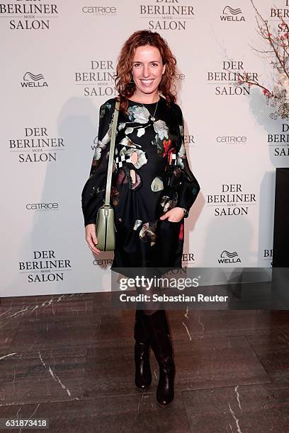 Ulrike Beck attends the Antonia Goy defile during the Der Berliner Mode Salon A/W 2017 at Kronprinzenpalais on January 17, 2017 in Berlin, Germany.