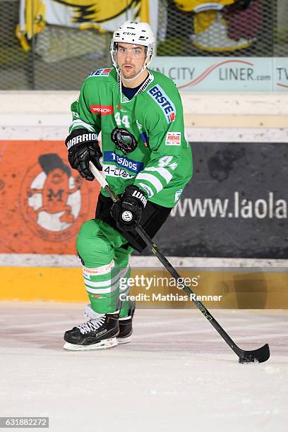 Sacha Guimond of Olimpija Ljubljana during the action shot on September 16, 2016 in Ljubljana, Slovenia.