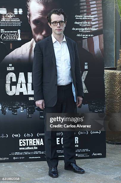 Actor Martin Bacigalupo attends 'Callback' photocall at Urban Hotel on January 17, 2017 in Madrid, Spain.