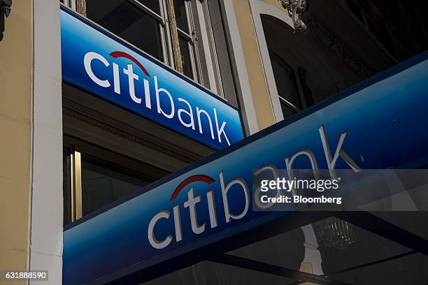 Citigroup Inc. Signage is displayed outside a bank branch in San Francisco, California, U.S., on Friday, Jan. 13, 2017. Citibank Inc. Is scheduled to...
