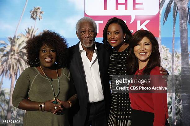 Academy Award-winning actor Morgan Freeman visits "The Talk," Monday, January 16, 2017 on the CBS Television Network. From left, Sheryl Underwood,...