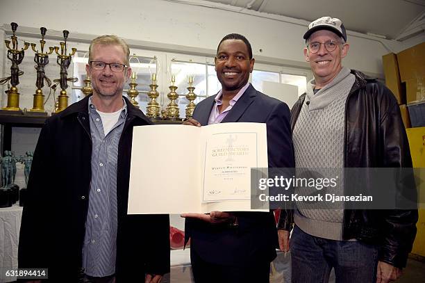 President of the American Fine Arts Foundry Brett Barney, and actors Mykelti Williamson and SAG Awards Committee Vice Chair Daryl Anderson attend the...