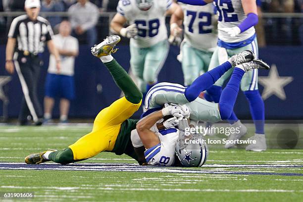 Dallas Cowboys wide receiver Terrance Williams makes a reception during the NFC Divisional Playoff game between the Dallas Cowboys and Green Bay...