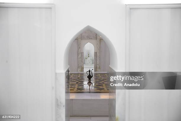 Traditional copper pitcher is seen on the ground at The Haseki Hurrem Sultan Hamam, in Istanbul, Turkey on January 17, 2017. The Haseki Hurrem Sultan...