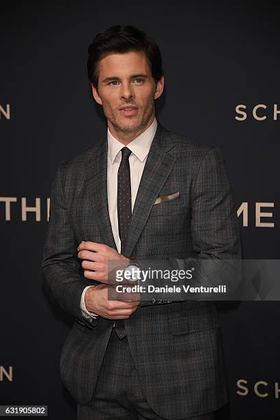 James Marsden arrives at IWC Schaffhausen at SIHH 2017 "Decoding the Beauty of Time" Gala Dinner on January 17, 2017 in Geneva, Switzerland.