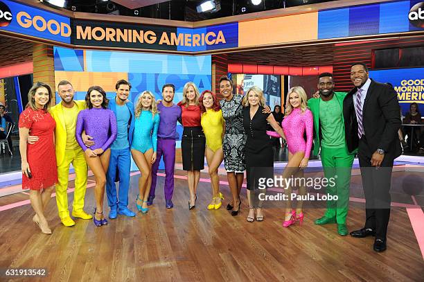 The stars of Dancing with the Stars: Live! We Came to Dance perform on "Good Morning America," Tuesday, January 17, 2017 on the Walt Disney...