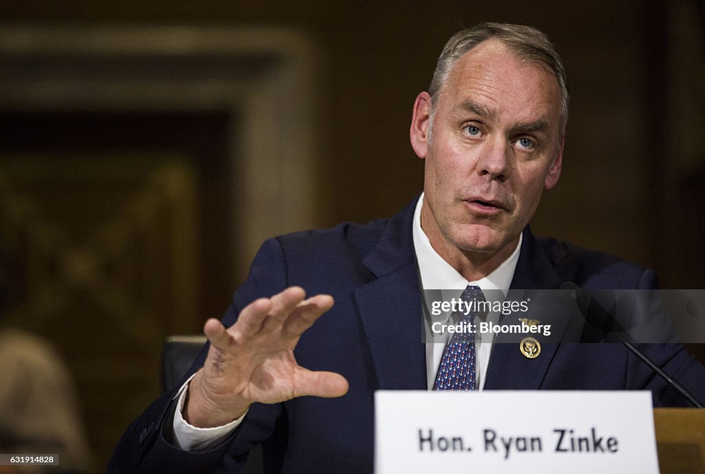 Senate Energy And Natural Resources Committee Considers Rep. Ryan Zinke To Be Interior Secretary