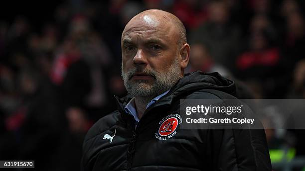 Fleetwood manager Uwe Rosler during The Emirates FA Cup Third Round Replay between Fleetwood Town and Bristol City at Highbury Stadium on January 17,...