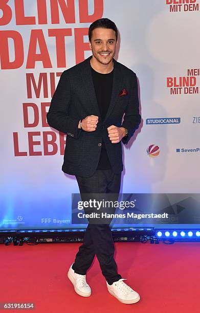 Actor Kostja Ullmann during the 'Mein Blind Date mit dem Leben' Munich Premiere at Mathaeser Filmpalast on January 17, 2017 in Munich, Germany.