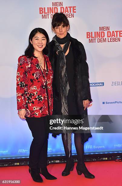 Yoko Higuchi-Zitzmann and Tanja Ziegler during the 'Mein Blind Date mit dem Leben' Munich Premiere at Mathaeser Filmpalast on January 17, 2017 in...