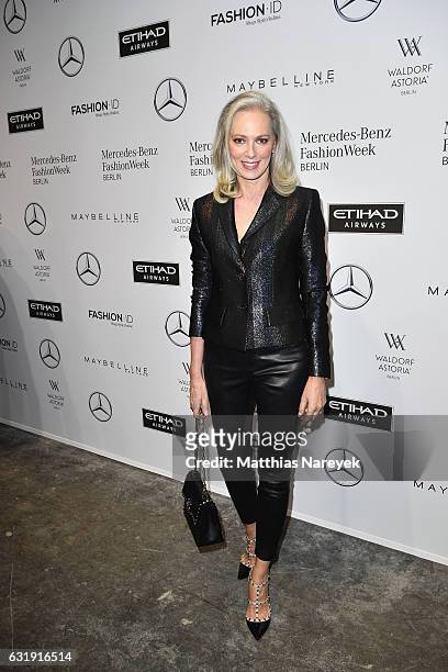 Petra von Bremen attends the Riani show during the Mercedes-Benz Fashion Week Berlin A/W 2017 at Kaufhaus Jandorf on January 17, 2017 in Berlin,...