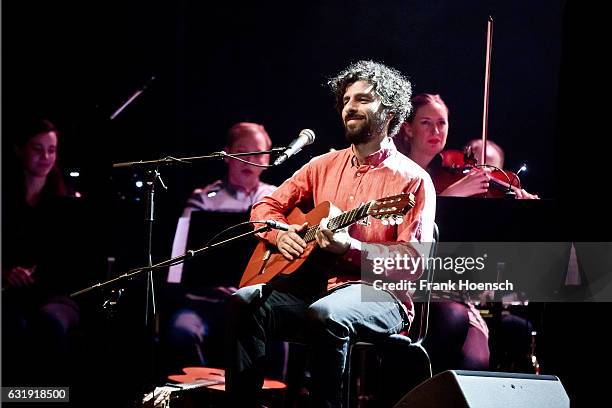 Swedish singer Jose Gonzalez performs live during a concert at the Admiralspalast on January 17, 2017 in Berlin, Germany.