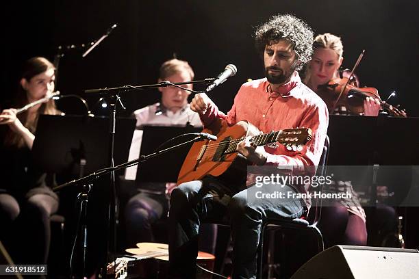 Swedish singer Jose Gonzalez performs live during a concert at the Admiralspalast on January 17, 2017 in Berlin, Germany.